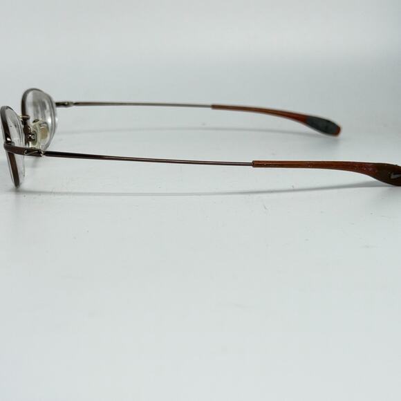 Nike Flexon 4008 210 Brown Metal Oval Eyeglasses Frames 49-19 150 Japan 19888 - Picture 2 of 7